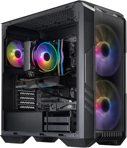 Image of Cooler Master HAF 5 Pro Gaming PC RYZEN 7 7800X3D RTX 5070 ATX Desktop PC | AMD Ryzen 7 7800X3D + NVIDIA RTX 5070 12GB Gaming PC, 32GB DDR5 6000MHz, 2TB M.2 SSD, Hyper 212 Halo AIR Cooler, Windows 11