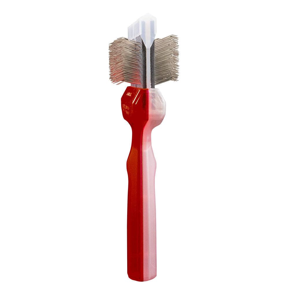 Mega Unterwäscher Duo Zapper/Grabber - Professionelle Hundebürste für langhaarige Hunde - Entwirren und Unterwolle entfernen - Beliebt bei Hundefriseuren