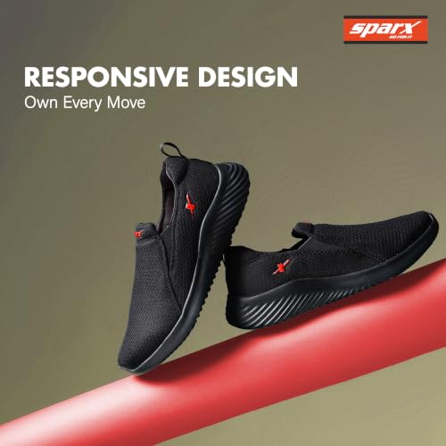 Image of SPARX Men's SX0651G Black Red Running Shoes 9 (SX0651GBKRD0009)