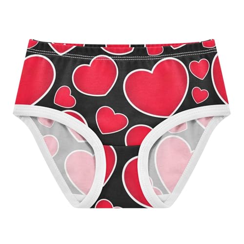 Florals Toddler Underwear Floral 2t Cotton Panties Little Girl Bold Red Hearts White Black Undies Kids Briefs