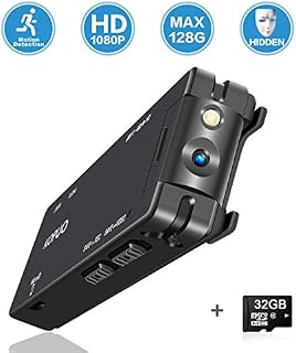 KOPUO Mini Hidden Spy Camera, Wireless 1080P Security Wearable Body Camera Motion Activated