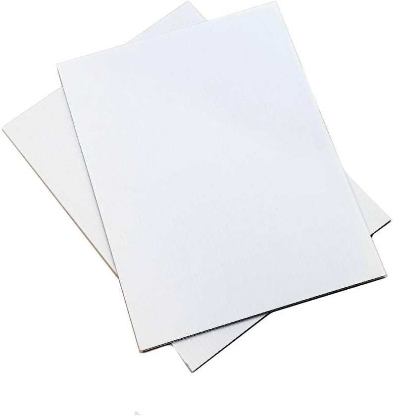 Sourceone.org 5 Pack Corrugated Plastic Sign Boards White 24 x 36