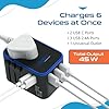 Ceptics Universal Travel Adapter, 45W International Power Adapter with PD & QC 3.0 Dual USB-C, 3 USB Travel Adapter Worldwide, Type I C G A Outlets 110V 220V A/C - EU Euro US UK (11-KU) #3