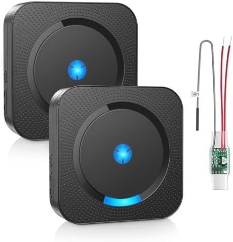 BESIMLIVE Wireless Doorbell Chime Extender for Google Nest Doorbell (Wired, 2nd Gen) Doorbell Extender with Receiver Connects to Existing Hardwired Door bell for Home (1 Video Extender 2 Receiver）