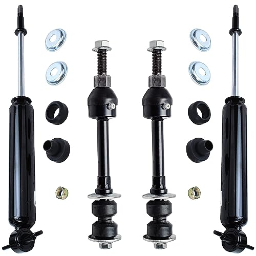 Image of Detroit Axle - Front Shock Absorbers Kit for RWD 2006-2010 Dodge Ram 2500 3500 2007 2008 2009 Shock Absorbers Sway Bar Links Replacement