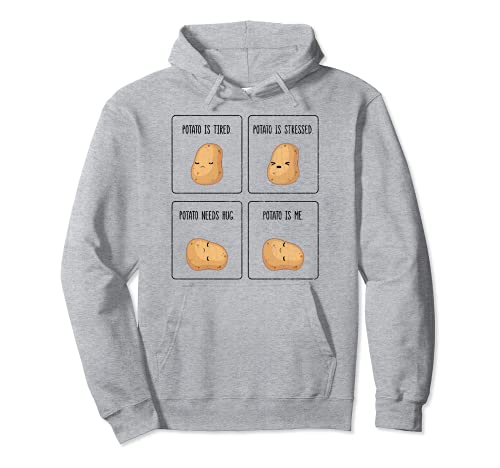 Potato Is Me Funny Potatoes Vegetables Chips Eater Graphic Pullover Hoodie
