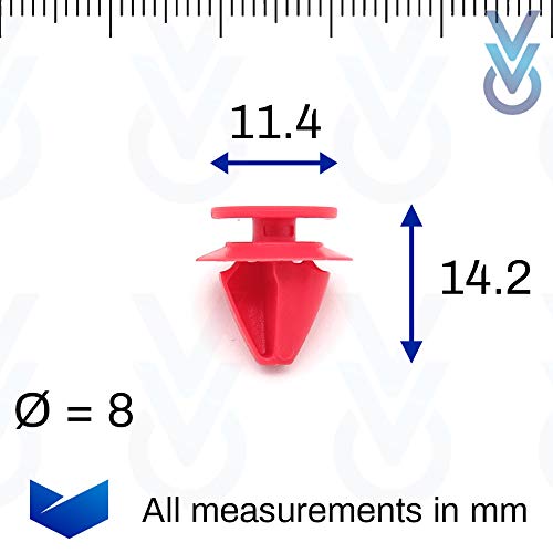 VVO Fasteners- Clip Nere In Plastica. Per Rivestimento Del Passaruota Posteriore E 748907