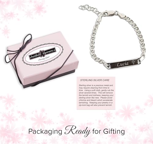Cherished Moments CUST-ID BRAC-CROSS SM Personalized Sterling Silver Children'S I.D. Bracelet thumb #5