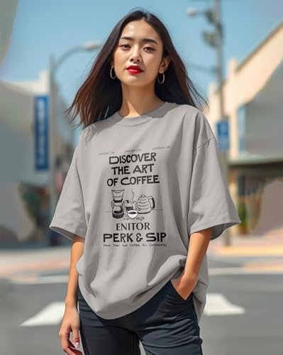 Image of AUSK Oversized T-Shirt for Womens || Graphic Front Printed Loose fit Womens Tshirt