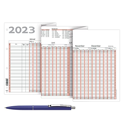 Urlaubsplaner 2023 inkl. Kugelschreiber, Dienstplan, Personalplan, Wandkalender