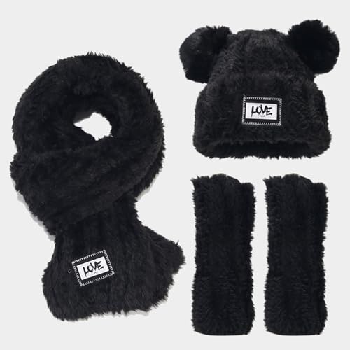 Cache-cou avec masque intégré ensemble bonnet écharpe contre le vent froid