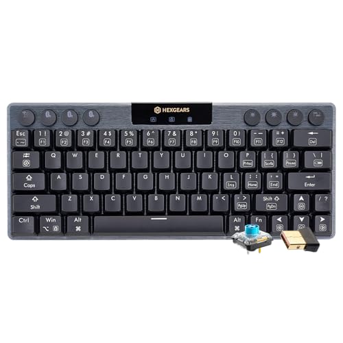 Hexgears A1 Low Profile Wireless Mechanical Keyboard - 60% Compact TKL, Bluetooth 5.0/2.4GHz/Wired...