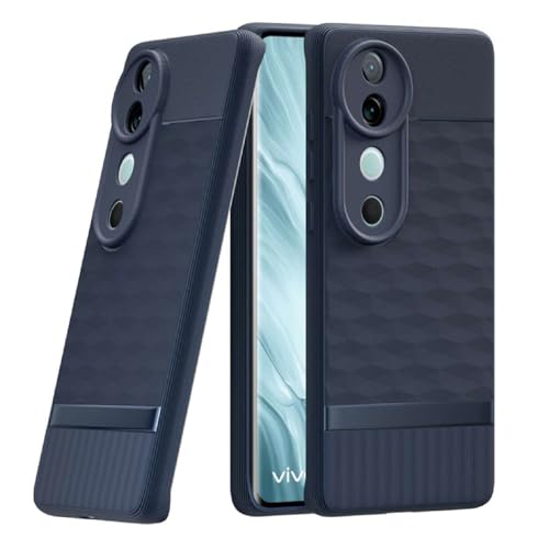 Image of Shockproof Case for Vivo V40 5G / V40 Pro 5G | Full Camera Protection | TPU Flexible Back Cover for Vivo V40 5G / V40 Pro 5G (Steel Blue)