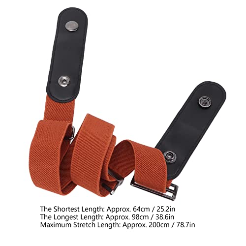 No Buckle Belt for Men, Elastic Stretch Belt with Adjustable Sizing, Buckleless Traceless Design for Trousers, Jeans, Comfortable Invisible Waistband Casual Wear (Brown)3