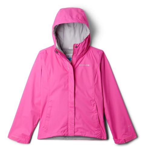 Image of Columbia Youth Girls Arcadia II Waterproof Rain Jacket, Pink Ice, Medium