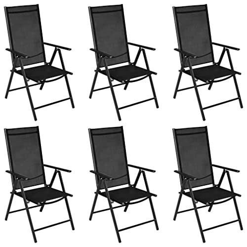vidaXL-Juego-de-Comedor-para-Jardin-9-Piezas-Muebles-Mobiliario-Exterior-Terraza-Balcon-Hogar-Cocina-Mesa-Silla-Asiento-Suave-Estable-Aluminio-Negro