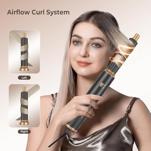 Hairstyler 5 in 1 Set, Air styler, Magic Styler, Negativ Lonen Haarstyler mit Lockenstab automatisch, Air Styler Thermal Brush Haartrockner