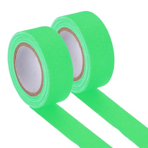 Image of PATIKIL Neon Gaffer Cloth Tape, 0.8 Inch x 32.8 Feet Colored Cotton Glow Tape Markers Fluorescent Blacklight Glow in The Dark Reflect Tape Stickers for Party Decorations, Green