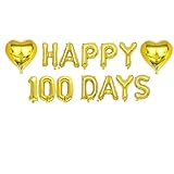 100 DAYS Foil Balloons Banner, Baby's 100 Days Themed Party Decor,Wedding Party Supplies...
