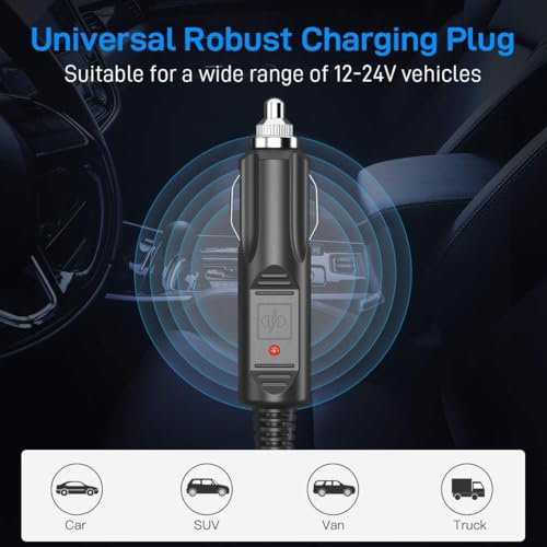 Image of Car Charger Extension 12V /24V 1.5 Mtr. Cigarette Lighter Socket Male to Female for Tyre inflators, Vacuum Cleaners, Portable Equipment.