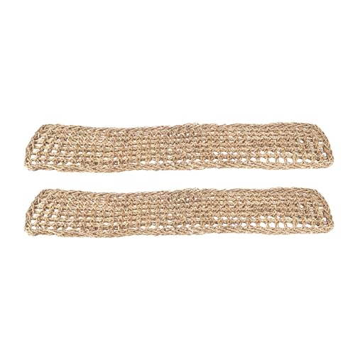 TOYANDONA Hamaca para Lagartos y Reptiles de Pastos Marinos 75x18 Cm sin Ventosas, Cojines Naturales para Mascotas, Camas Colgantes Cómodas para Hábitats de Reptiles (2 Piezas)