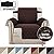 H.VERSAILTEX Reversible Brown Chair Cover and Recliner Cover Bundle by 