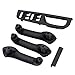 Kakulkomen LHD Car Window Switch Armrest Panel Side Interior Door Pull Handle Panel Cover Trim Replacement Compatible for VW Bora Golf 4 MK4 Jetta 1999-2004 (Black 8PCS)