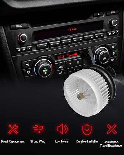 Image of AC Heater Blower Motor Compatible for Acura for RDX 2015-2017 for Acura for ILX 2014-2015, HVAC Blower Motor Assembly Replace# 75735 79310-SDA-A01