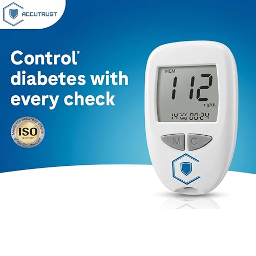Image of Blood Glucose Monitor Kit with 50 Test Strips & Lancets | Diabetes Sugar Testing Machine | Fast & Accurate Digital Glucometer for Home Use