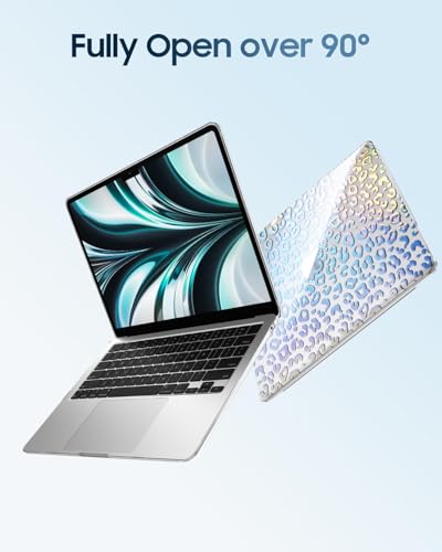 Image of Fintie Case for MacBook Air 13.6 A3449 /A3240 /A3113 /A2681, Leopard | 2022-2026, M2 /M3 /M4 /M5, Snap-On Shell Cover, Full Port Access, Easy On /Off, Lightweight