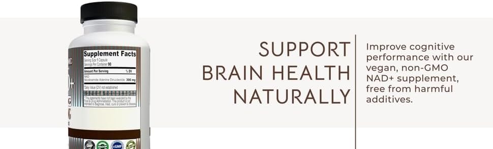 Miniatura 8 de 99.90% puro NAD+ 300 mg una cápsula que sirve 90 cápsulas NAD Suplemento  Anti envejecimiento, aumenta la energía, la vitalidad y la salud celular