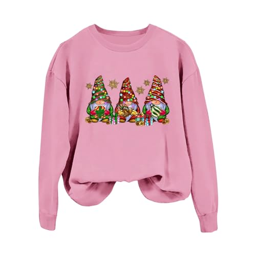 Sweat à capuche femme imprimé bonhomme de neige nain mode automne