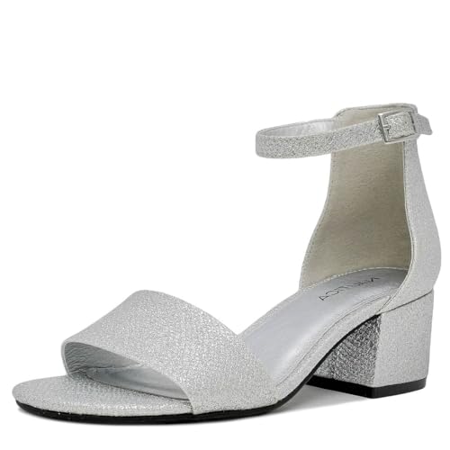NAUTICA Women's Ankle Strap Low-Chunk Pump Sandal: Elegant Low-Block Heel Dress Shoe for Stylish Comfort-Yona