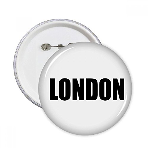 Badge bouton rond Londres motif Royaume-Uni décoration vêtement multicolore taille S
