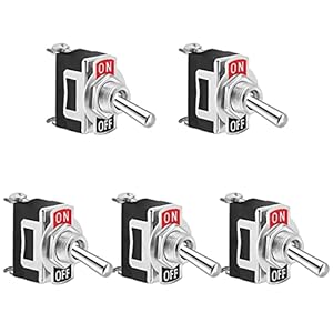 GLL 5pcs Wipp-Kippschalter SPST Metallhebel