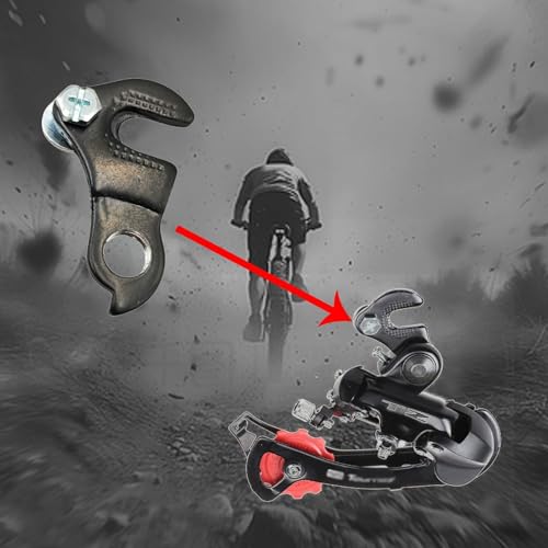 Buaak 2 Stück Fahrrad Schaltauge, Shimano-Kompatibel, Mech-Schaltwerk für MTB ohne Mech-Aufhänger, Schwarz