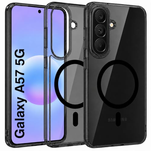 Image of Elzzi Anti Scratch Semi Translucent Cover for Samsung A57 Case, Premium PC + TPU Magnetic Phone Cases Drop Proof, Compatible with Magsafe Slim Never Yellowing Shockproof