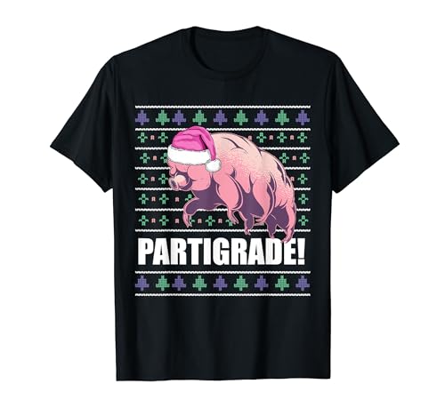¡PARTIGRADO! Tardigrade Suéter feo de Navidad Diseño Meme Camiseta