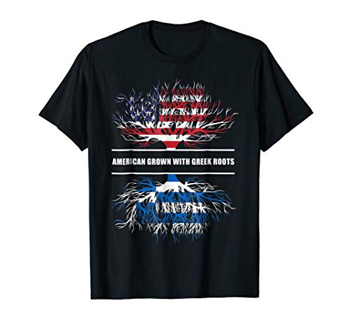 American Grown With Greek Roots T-Shirt Great Gift Tee