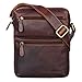 Produktbild STILORD 'Moritz' Kleine Ledertasche Umhängetasche braun Vintage Messenger Bag für Herren mit vielen Fächern für 10.1 Zoll Tablet iPad aus echtem Büffel-Leder, Farbe:cognac - dunkelbraun
