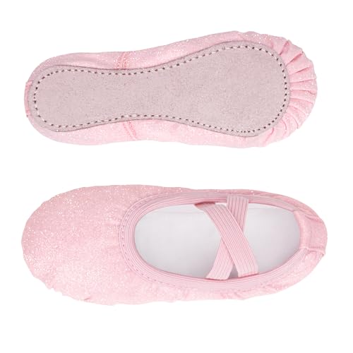 Stelle Ballet Shoes for Girls Glitter | Metallic Faux Leather Ballet Slippers Dance Shoes for Toddler/Little/Big Kids4