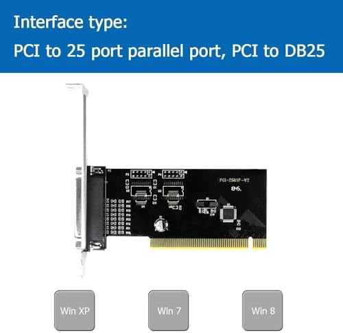 Image of BigPlayer PCI Parallel Port Card for Printer - Internal LPT Port Expansion Card for Desktop PC - IEEE 1284 Interface Compatible with Windows