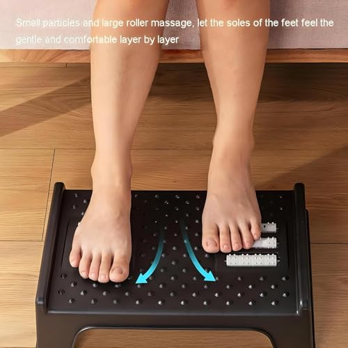 Image of Foot Rest for Office Chair with Acupressure Points and Roller Ergonomic Footrest for Office Desk with Foot Rest Under Table Foot Stool for Home Office Table And Sofa Massage Rollers Foldable Footrest Home