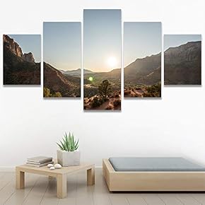 SIGNWIN 5 Panel Canvas Wall Art Setting in...