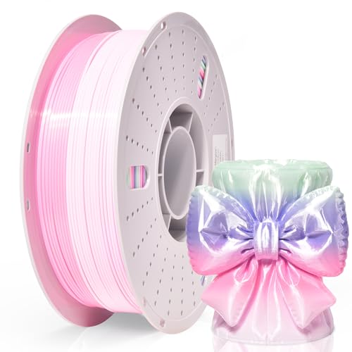 Image of PINBALL Silk Rainbow PLA 3D Printer Filament 1.75mm Shiny Multi-Color Changing Filament 3D Printing PLA Filament Dimensional Accuracy + /- 0.02mm 1 KG Silk Rainbow Afterglow