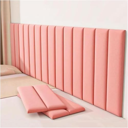 Panneaux muraux rembourrés 3D aspect cuir rembourré rose