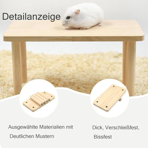 Vimmvid Hamster Plattform, Hamster Zubehör, Hamsterkäfig Hamsterhaus Nager Zubehör Kletterplattform Eichhörnchen Schlafplattform Für Rennmaus, Chinchilla