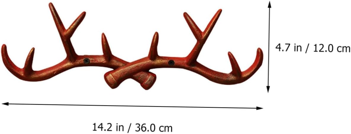 DECHOUS Deer Antler Pendant Decor Winter Scarf Animal Wall Hooks Deer Ornaments Towel Holder