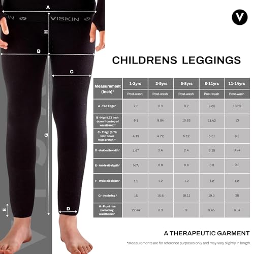 Viskin Kids Seamless Leggings with Cooling Viscose Fiber - Gentle Under Layer Pants for Boys and Girls - Moisture Managing - Skin-Friendly Comfort - 5-8 Years (Black)2