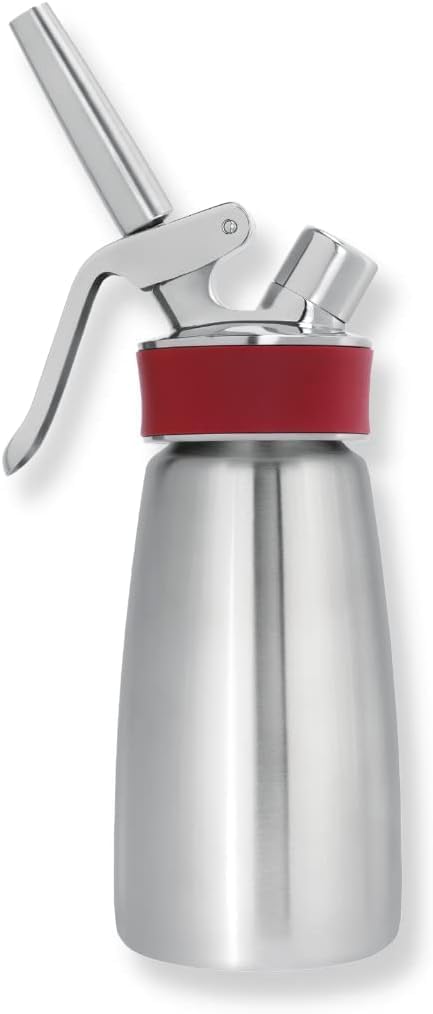 iSi Sahnespender 500ml Edelstahl – Profi Sahnesyphon für Schlagsahne & Espuma – Gourmet Whip inkl 3 Tüllen & Reinigungsbürste – Sahnesiphon Flasche + Magic Texturizer